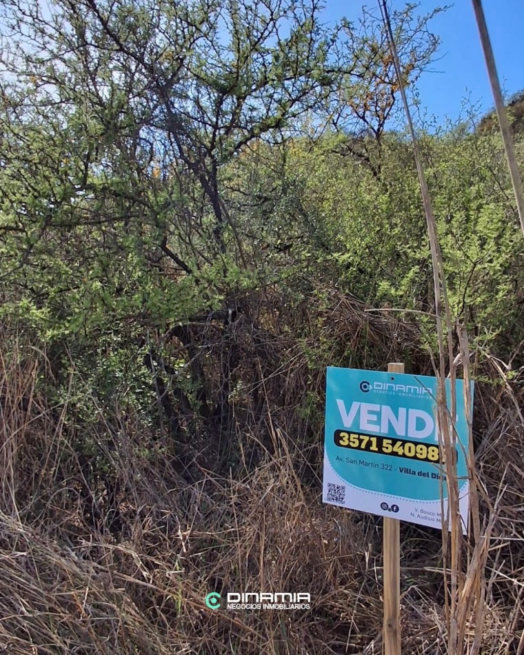 LOTE EN ZONA EN PLENO CRECIMIENTO, AL PIE DEL CERRO EN VILLA DEL DIQUE