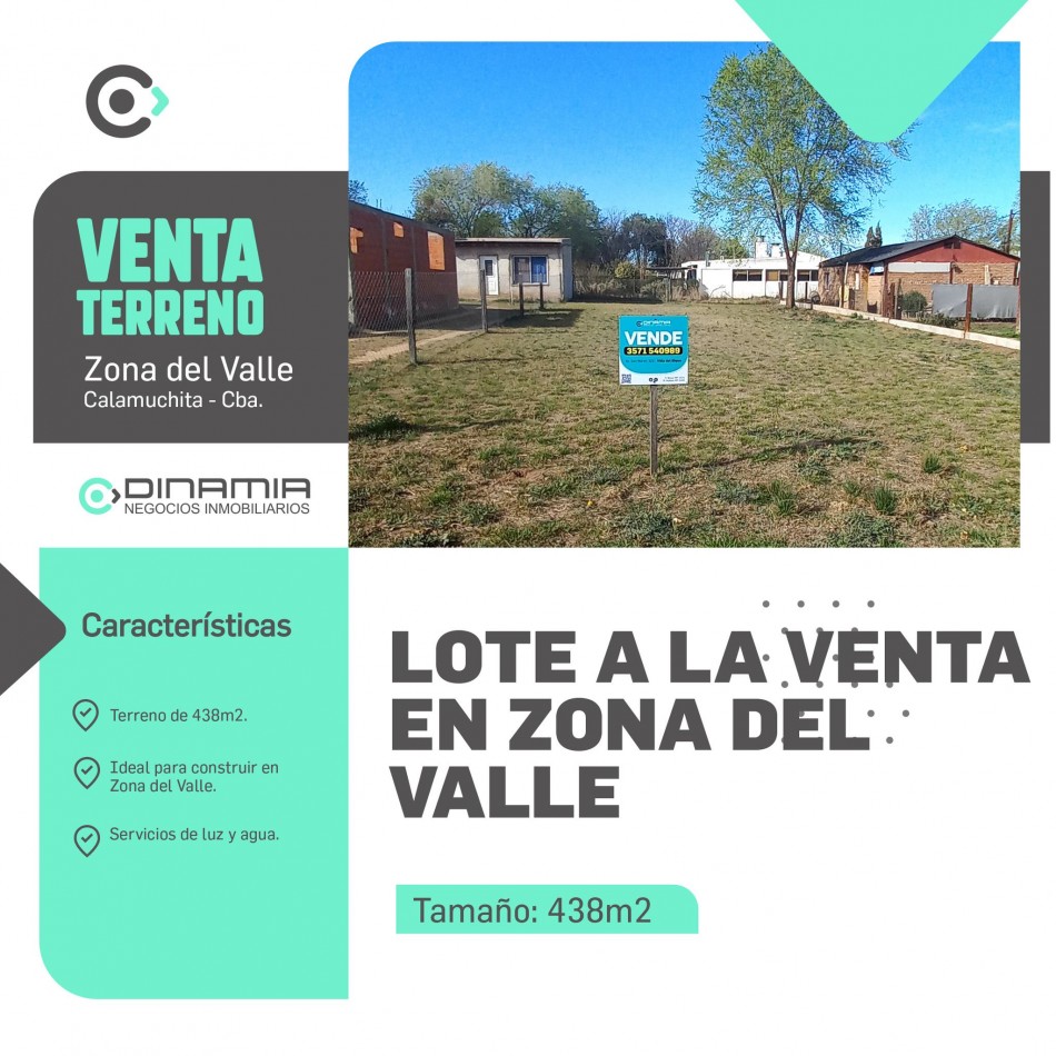 LOTE EN VENTA EN ZONA IDEAL PARA CONSTRUIR