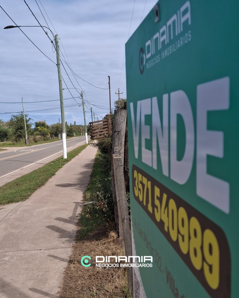 LOTE EN VENTA SOBRE AVENIDA PAVIMENTADA EN VILLA RUMIPAL