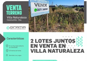 LOTES A LA VENTA EN VILLA NATURALEZA